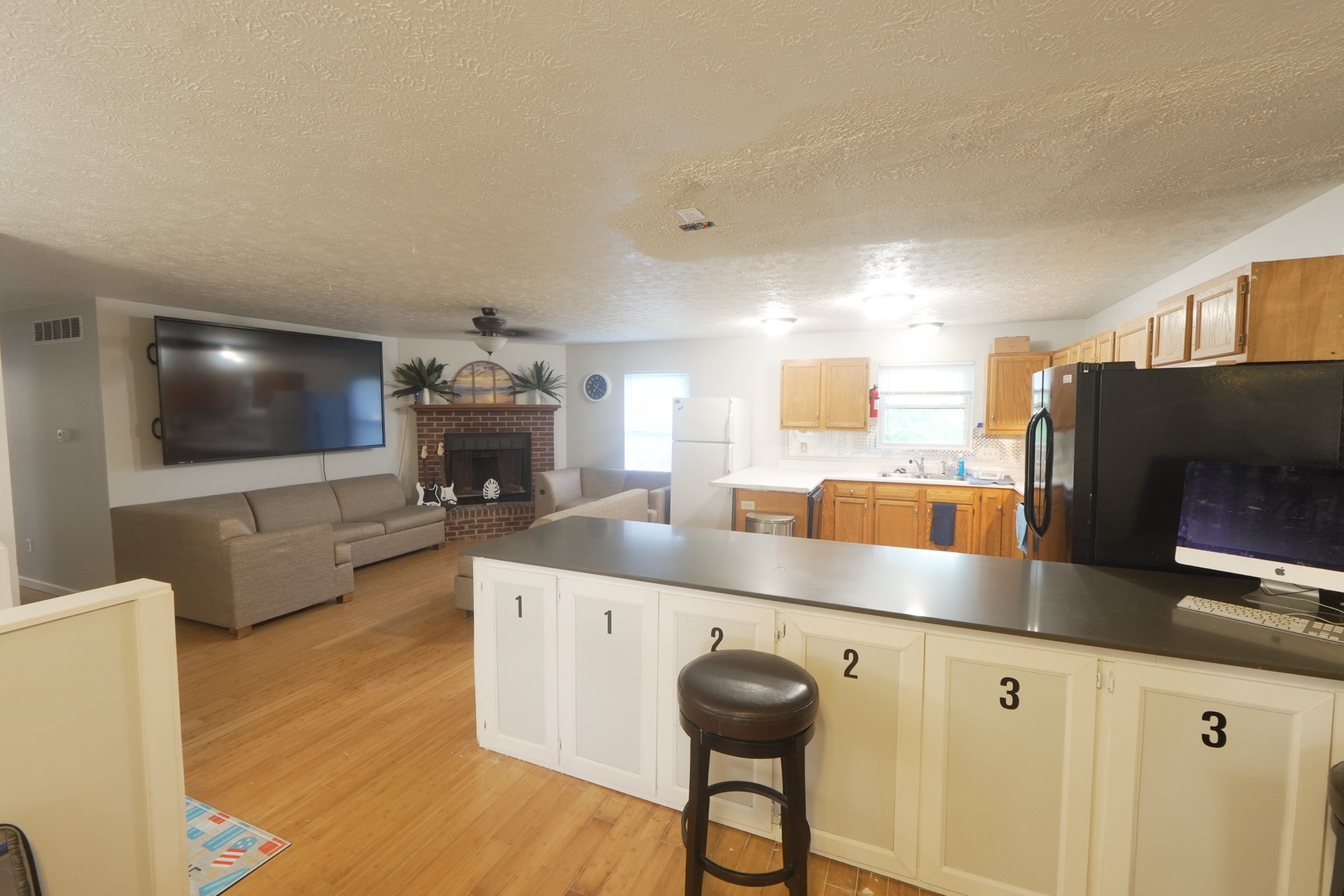 Open concept living room and kitchen